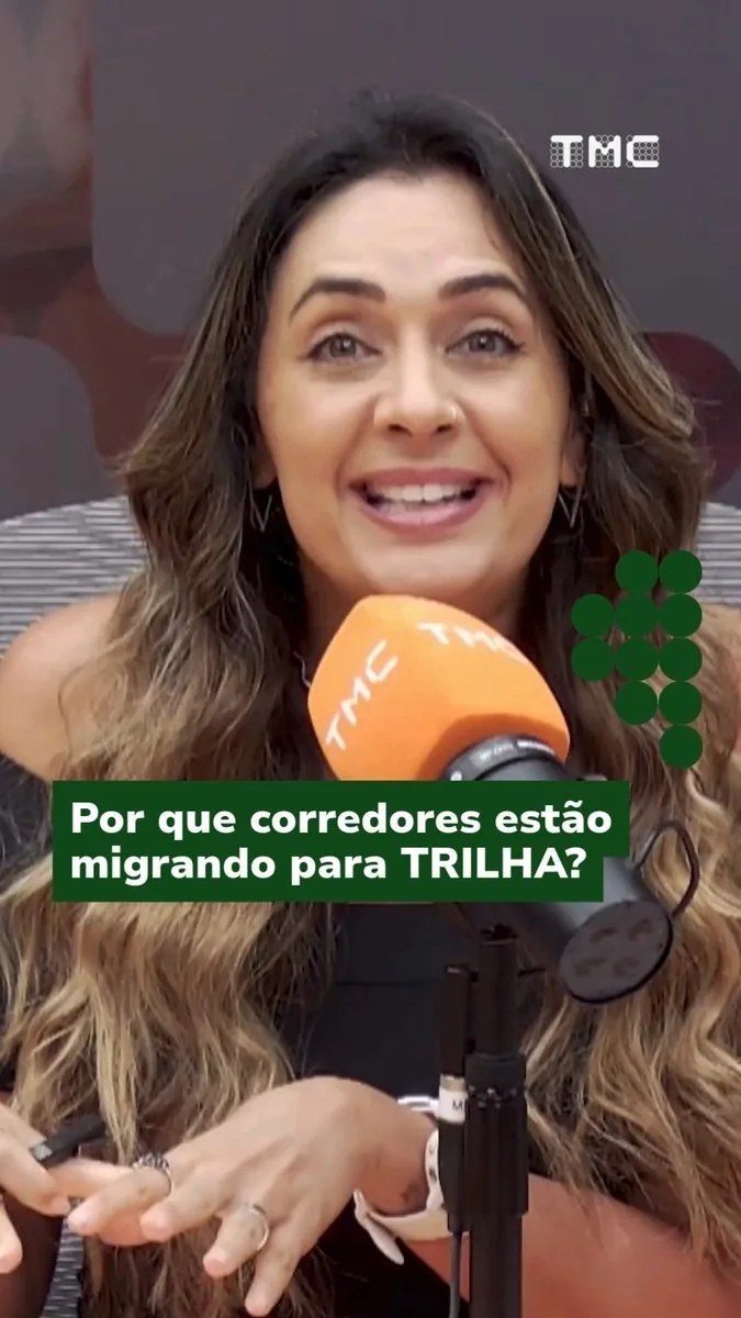 Mirelle em trecho do Corre TMC sobre trail running